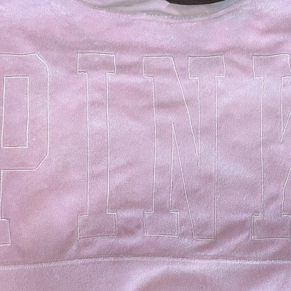 Victoria Secret Pink Varsity Beach Terry V Neck Top - Picture 11 of 13